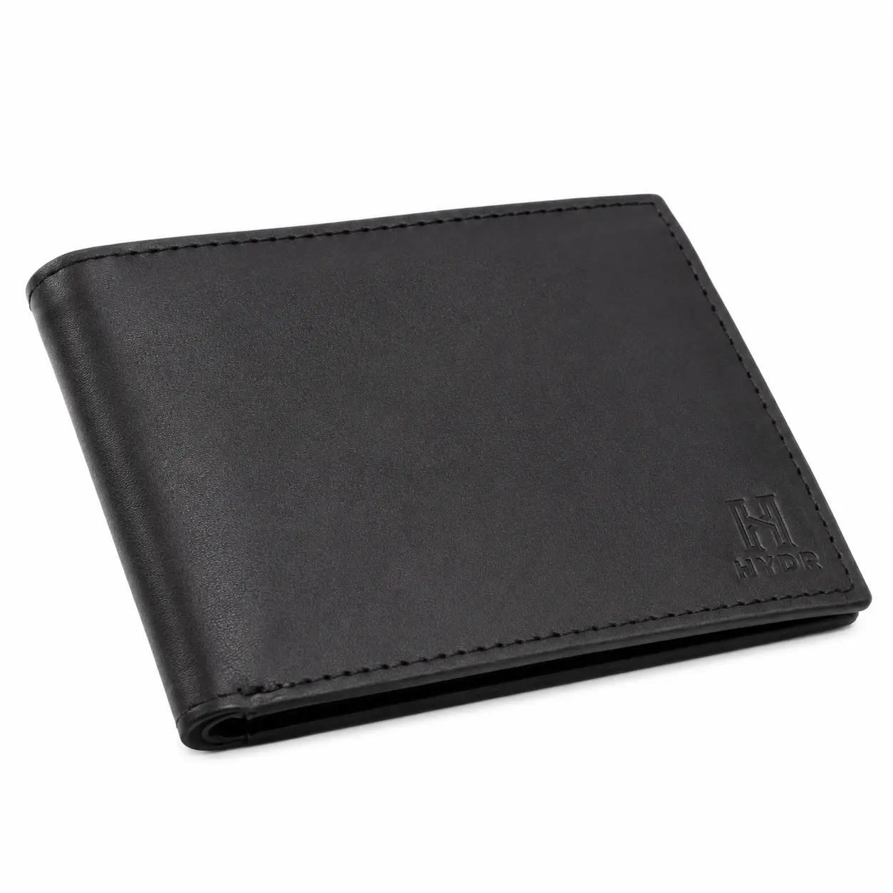 fULL gRAIN coW lEATHER BIFOLD WALLET FOR MEN BLACK